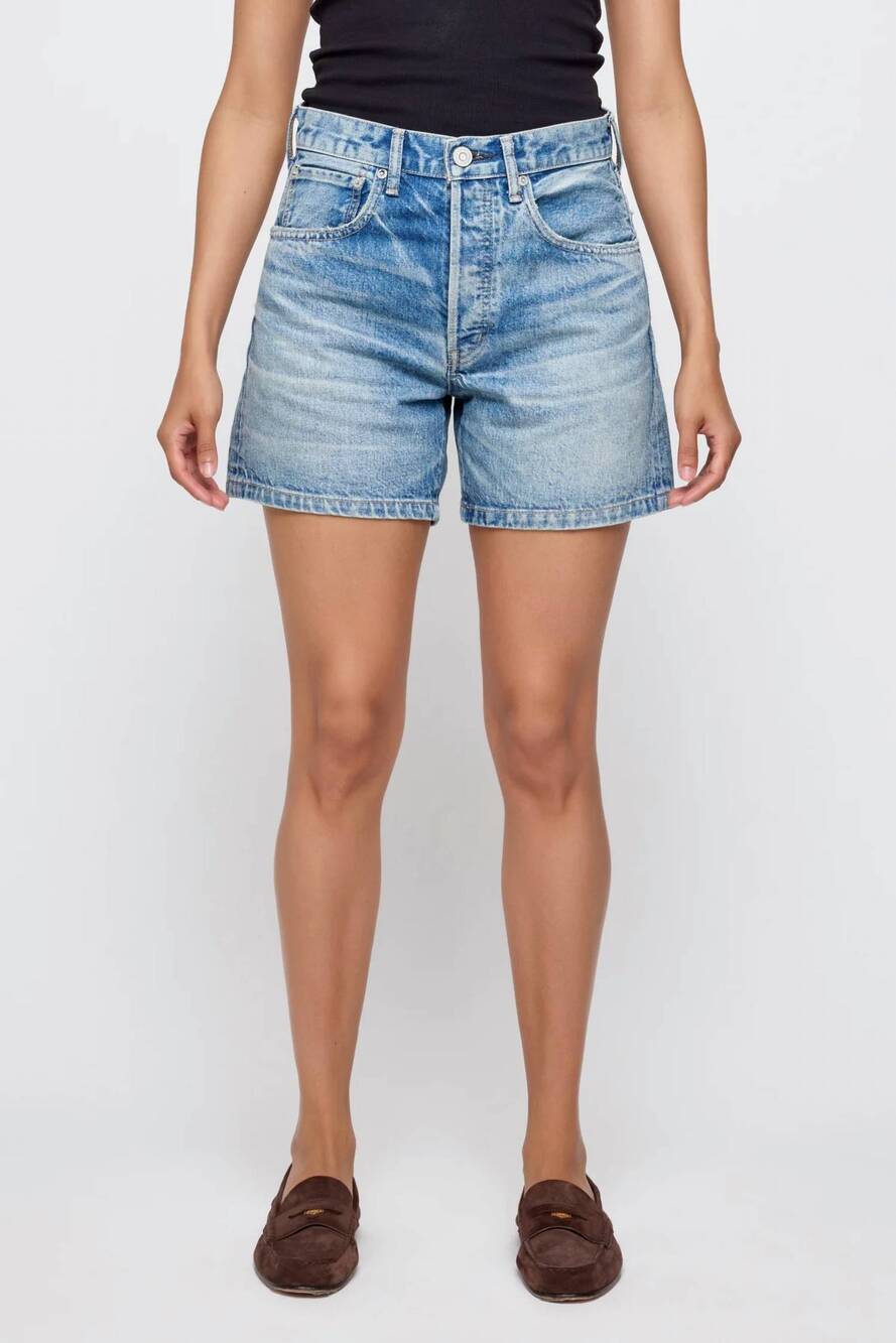 NEW MOUSSY harrisburg shorts long in light blue